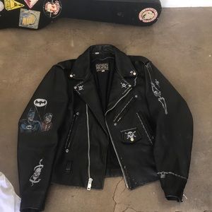 * sold * Kevin Sykes art on leather jacket